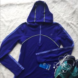 Champion perfomax brushed back quarter zip hoodie